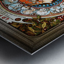 Zodiac 1897 Calendar by Alphonse Mucha Vintage Xzendor7 Old Masters Art Nouveau Reproductions Metal print