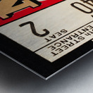 1958 Nebraska Cornhuskers vs. Missouri Tigers Ticket Art Metal print