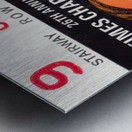 1971 LA Rams vs. Dallas Cowboys Preseason Ticket | Row 1 Metal print