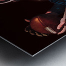 Night Game Catch  Vintage Football Art  Metal print
