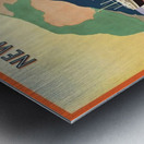 Vintage travel advert for transport to New Zealand via Panama Metal print