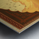 Taj Mahal vintage travel poster for Agra India Metal print