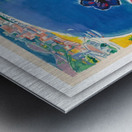 French Riviera Vintage Railway Travel Metal print