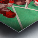 Vintage Football Coach and Players Art Metal print