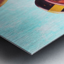 Light Blue Sky Art Quarterback Metal print