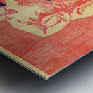 1935 Football Ticket Stub Remix Wall Art Metal print