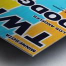 1965 World Series Twins vs. Dodgers Program Cover Art Metal print