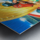 1986 Retro Football Touchdown Art  Metal print