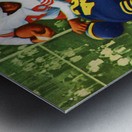 1953 Detroit vs. Tulsa Football Program Art Sale Metal print