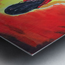 sunset  lady in red dress Metal print