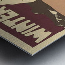 Winter in Bayern travel poster Metal print