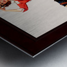 Playful Cowgirl by Gil Elvgren Vintage Xzendor7 Old Masters Reproductions Metal print