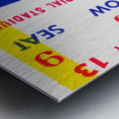 1953 Cal Bears vs. Washington Huskies Football Ticket Art Metal print