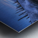 Motion blur of Wheaton River in winter; Yukon, Canada Metal print