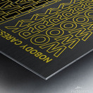 Work Harder | Yellow Metal print