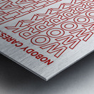 Work Harder | Red Metal print