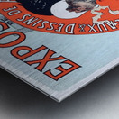 Original Vintage poster for an exhibition of paintings and drawings by Adolphe Willette Metal print