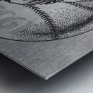 1937 Square Deal Baseball Schedule Art Remix Metal print