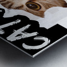 cat posteljina Metal print