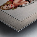 My Heart Shaped Loveseat by Gil Elvgren Remastered Vintage Retro Xzendor7 Art Reproductions Metal print