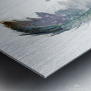 Gray feathers Metal print
