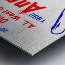 1980 California Angels Retro Poster Metal print