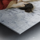 Two ballerinas lying down in a bathtub Metal print