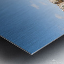 Paris and Eiffel tower with river Seine in the foreground on a sunny day Metal print