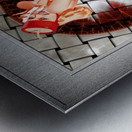 Bell Hop Pinup Girl Calendar Illustration by George Petty Remastered Vintage Retro Xzendor7 Art Reproductions Metal print