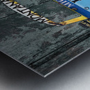 Vintage bus license plates Metal print