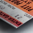 1977 Pittsburgh Panthers vs. Syracuse Football Ticket Print Metal print