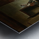 Woman with a child in a pantry Metal print