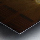 Woman with a water pitcher and a man by a bed Metal print