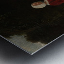 A woman and two men in an arbor Metal print