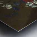 Flowers in a glass vase Metal print