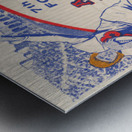 1957 Pro Bowl Football Ticket Canvas Metal print