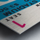 1972 Weber State Wildcats vs. Northern Michigan Ticket Art  Metal print