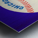 Vintage Chicago Cubs Baseball Wall Art Metal print