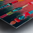 Hanging Beads Abstract Metal print