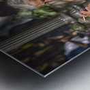 pointing woman Metal print