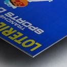 Loterie Nationale original vintage poster ski winter sport Metal print