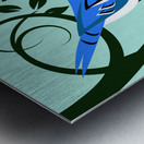 Stylized Blue Jay On Branch Metal print