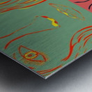 Woman Goes Pop Metal print