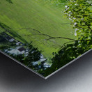 People on a bench Metal print