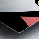 Geometric Black and White Cat Face Metal print