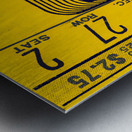 1939 University of Michigan Football Ticket Stub Remix Metal print