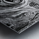 Tree Man Works Alone Metal print