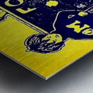 Early 1900s Michigan Football Art Remix Metal print