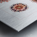 Starburst 2x2   Salmon Rouge and Charcoal 6 Metal print