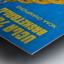 1974 UCLA Bruins National Champions Basketball Art Metal print